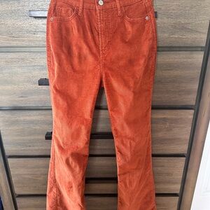 Old Navy Corduroy Flare Jeans in Rust Orange
